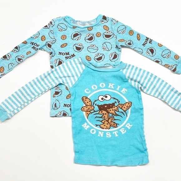 Sesame Street Cookie Monster toddler boys pajama tops - Picture 1 of 3